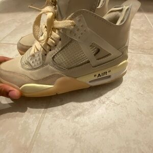 Off-White Cream High-Top Athletic Shoes